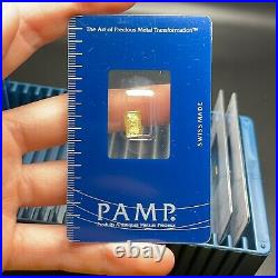 0.3 gram. 9999 gold Pamp Suisse Lady Fortuna 6 TOTAL PAMP Carded Assays