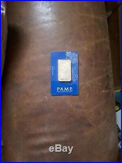 (1) 1 oz PAMP Gold Suisse Bar. 9999 Fine Sealed In Assay random serial number