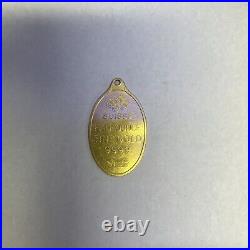 1/2 OZ Gold Bar / 15.55 gram, PAMP ROSE Suisse Gold Bar Pendent Small Rim Ding