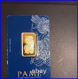 1/2 oz. Certified 999.9 Fine Gold Bar Lady Fortuna Pamp Suisse