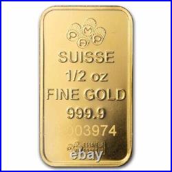 1/2 oz Gold Bar PAMP Suisse Rosa (In Assay)