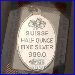 1/2 oz Silver Art Bar Pendant Lady Fortuna PAMP Suisse Sealed OGP F5135