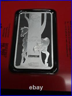 (1) 2014 Pamp Suisse Lunar Calendar Series Horse 100 Gram Silver Bar. 999