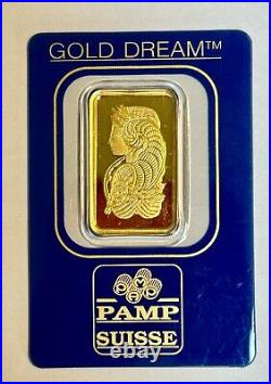 1/4 OZ. Gold Bar PAMP Suisse. 9999 Fine Gold Fortuna Bar w Assay