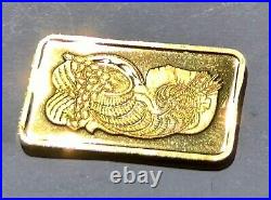 1/4 OZ. Gold Bar PAMP Suisse. 9999 Fine Gold Fortuna Bar w Assay