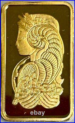 1/4 OZ. Gold Bar PAMP Suisse. 9999 Fine Gold Fortuna Bar w Assay