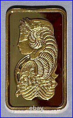 1/4 OZ. Gold Bar PAMP Suisse. 9999 Fine Gold Fortuna Bar w Assay