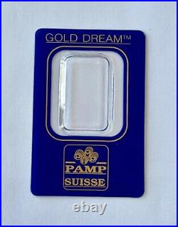 1/4 OZ. Gold Bar PAMP Suisse. 9999 Fine Gold Fortuna Bar w Assay