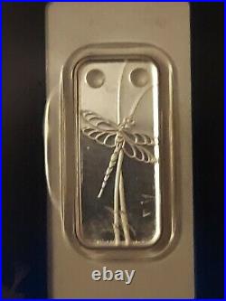 1/5 Ounce Silver Pamp Suisse Limited Edition Wings Dragonfly Pendant