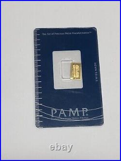 1 Gram Gold Bar PAMP Suisse Fortuna 999.9 Fine Sealed 498134 (GS)