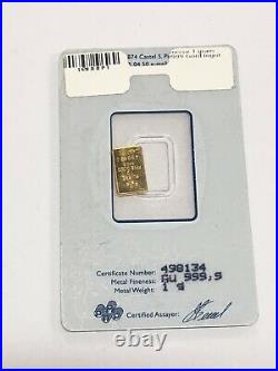 1 Gram Gold Bar PAMP Suisse Fortuna 999.9 Fine Sealed 498134 (GS)