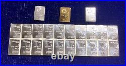 1 Gram Gold Bar, Palladium, Platinum & TWENTY 20x1g. Silver Valcambi