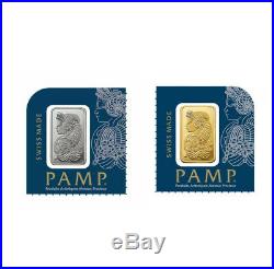 1 Gram Gold and Platinum Bar PAMP Suisse Starter Pack