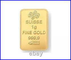 1 Gram PAMP Suisse Lady Fortuna Veriscan Fine Gold Bars (Breakable from 25x1g)