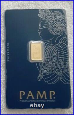 1 Gram Pamp Suisse Gold Bar Sealed in Assay