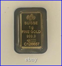 1 Gram Pamp Suisse Gold Bar Sealed in Assay