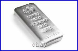 1 Kilo 32.15 oz Silver PAMP Suisse Silver Cast. 999 Fine Silver Bar