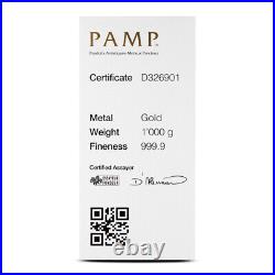 1 Kilo PAMP Suisse Gold Bar (New, Cast with Assay)