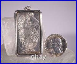 1 OZ PAMP SUISSE LADY FORTUNA. 999 SILVER BAR Pendant