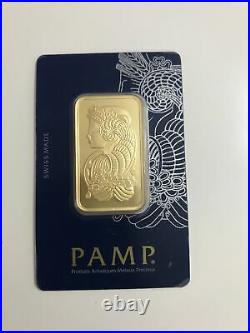 1 OZ Pamp Suisse Gold Bar 9999 Fine Gold With Orginal Certificate