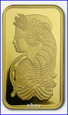 1 Ounce Gold Bar PAMP Suisse Lady Fortuna Veriscan. 9999 Fine (In Assay/Sealed)