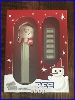 1- PAMP Suisse Silver PEZ Dispenser Snowman 6- 5g Wafers 30g Total, Great Gift