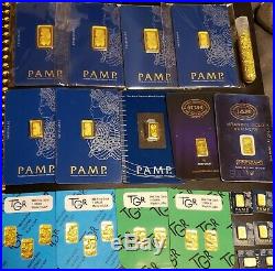 1 TROY OZ. VARIETY Gold Bar PAMP Suisse Fortuna 999.9 FINE Sealed Assay IGR TGR