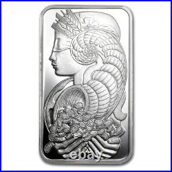 1 Troy Ounce. 999 Silver Pamp Suisse Lady Fortuna + 1 99.9% 24k Gold $100 Bill