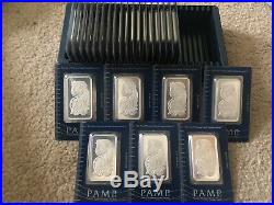 1 Troy oz Pamp Suisse Lady Fortuna. 999 Fine Silver Bar In Assay (Box of 25)