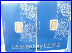 1 gram Gold Bar PAMP Lady Fortuna VERISCANT (In Assay) C2087