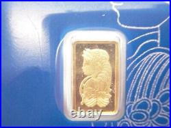 1 gram Gold Bar PAMP Lady Fortuna VERISCANT (In Assay) C2087