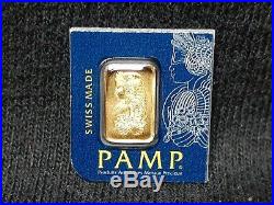1 gram Gold Bar PAMP Suisse Lady Fortuna