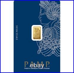 1 gram Gold Bar PAMP Suisse Lady Fortuna Veriscan (In Assay)