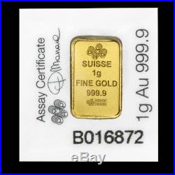 1 gram Gold Bar PAMP Suisse Multigram+25 (In Assay) SKU #85958