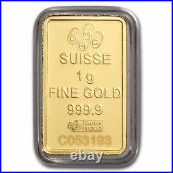 1 gram Gold Bar PAMP Suisse (Rosa) SKU#279006