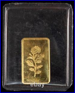 1 gram Gold Bar Pamp Rose Suisse Made 999.9 Mint Sealed 1st Edition No Serial