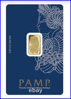 1 gram PAMP Suisse Gold Bar Sealed In Assay Card Brand New