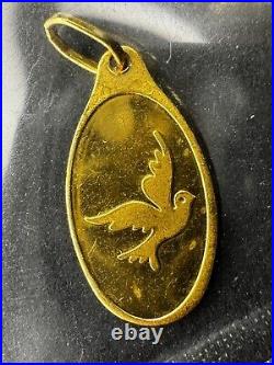 1 gram PAMP Suisse Gold Dove Oval Pendant Secondary Market RARE