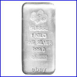 1 kg kilo PAMP Suisse Silver Bar