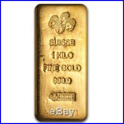 1 kilo Gold Bar PAMP Suisse SKU #73950