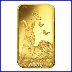 1 oz 2023 Lunar Year of the Rabbit Gold Bar PAMP Suisse