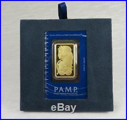 1 oz. 999 Fine Gold Bar PAMP Suisse Lady Fortuna APMEX