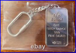 1 oz. 999 Silver bar Pendant keychain PAMP Suisse Saudi Arabia palm & swords