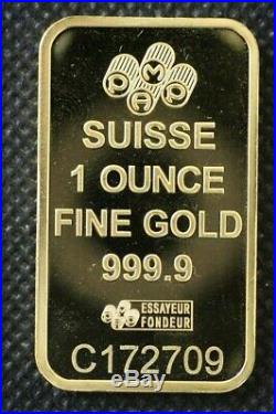 1 oz. 9999 Fine Gold Bar PAMP Suisse Lady Fortuna (Out of Assay)