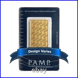 1 oz Gold Bar PAMP Suisse Designs Varies (In Assay)