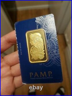 1 oz. Gold Bar PAMP Suisse Fortuna 999.9 Fine in Sealed Assay