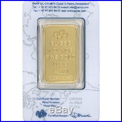 1 oz. Gold Bar PAMP Suisse Fortuna 999.9 Fine in Sealed Assay