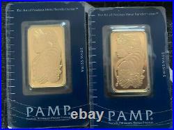 1 oz Gold Bar PAMP Suisse Lady Fortuna (In Assay)