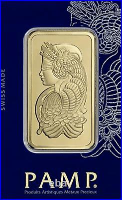1 oz Gold Bar PAMP Suisse Lady Fortuna (In Assay) 999.9 Fine