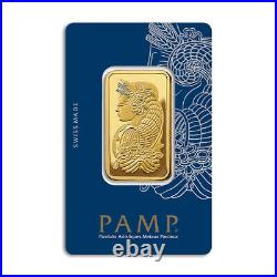 1 oz Gold Bar PAMP Suisse Lady Fortuna Veriscan 0.9999 Fine (In Assay) 999.9
